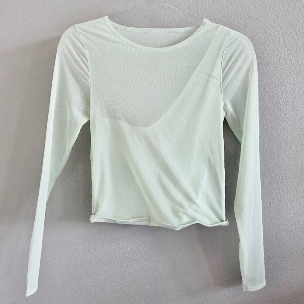 Abercrombie Mint Mesh Top- M